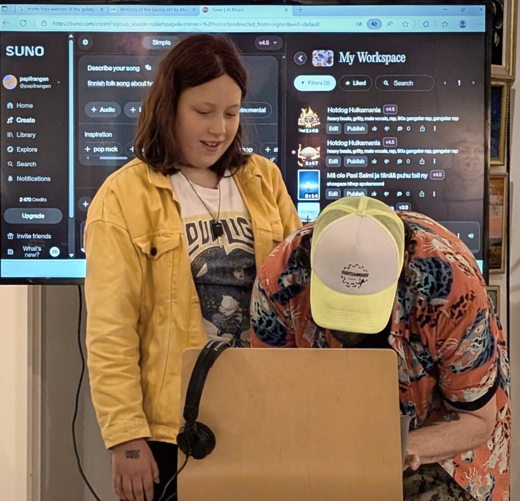 Työpajan osallistujat Leila ja Kyle Smith